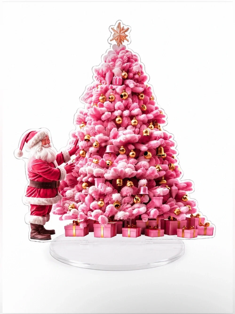 *BUY NOW*  Pink Christmas 2D Acrylic Decoration